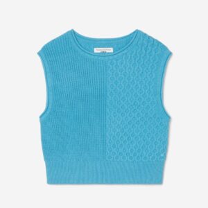 Sleeveless Jumper Cable Knit