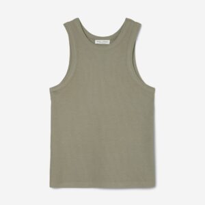 Ribbed sleeveless top, slim
